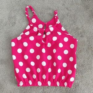 Polka dot crop top small